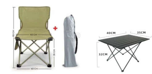 Faltbares Campingset 3-tlg. Tisch und Campingstühle